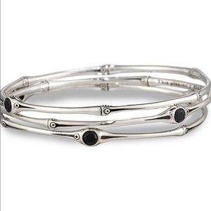 John Hardy Chalcedony & Silver bangle set
